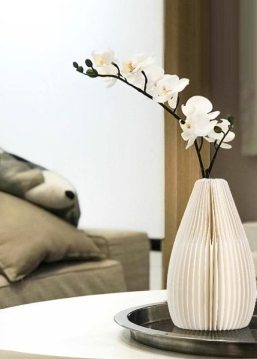 Accordion Vase, Kraft Paper