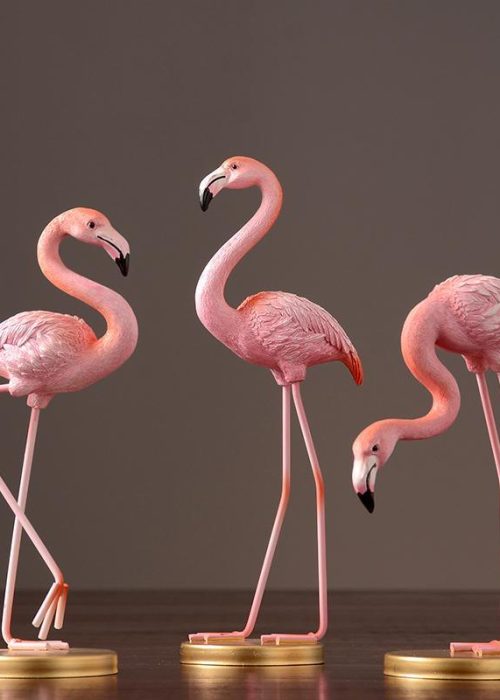 Decoration: A Set Of Three Flamingo Decoration